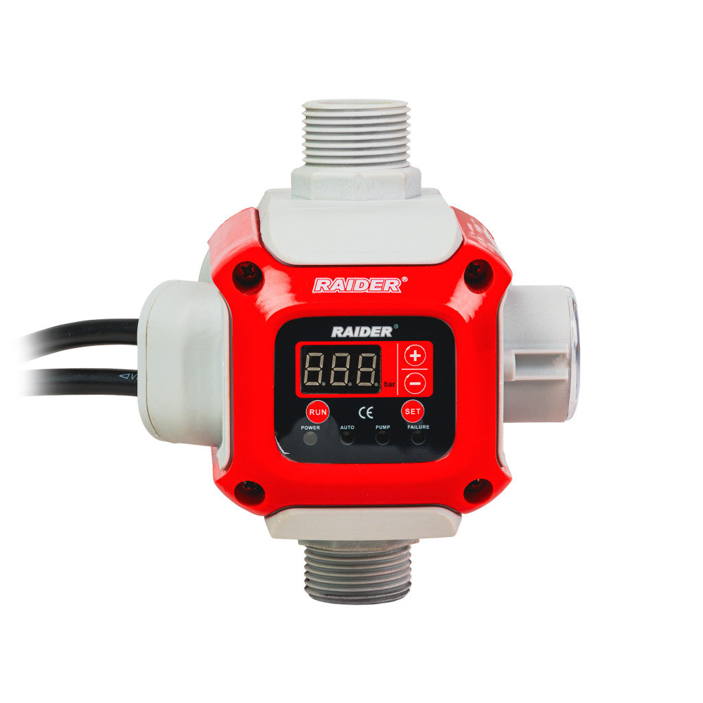 Пресостат електронен 2.2kW 1"M 80°C рег. манометър RD-EPC08 - снимка 3