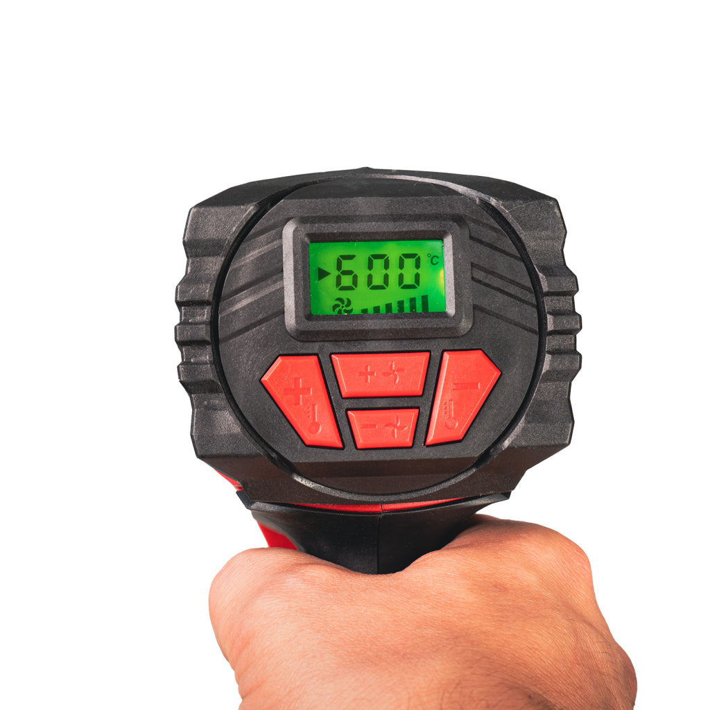 Пистолет за горещ въздух 2000W 2степ. LCD 5ак. куфар RAIDER RD-HG28 - снимка 3