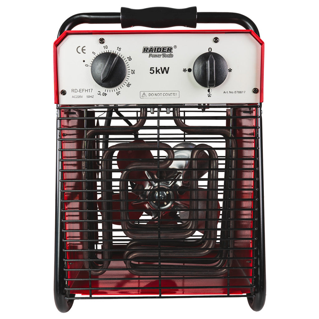Калорифер електрически 5kW 230V на стойка RAIDER RD-EFH17 - снимка 3