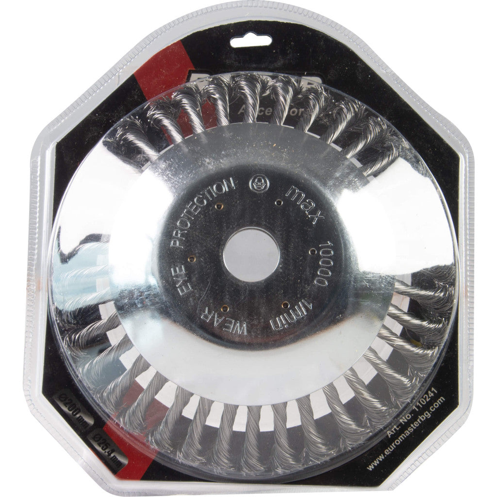 Четка телена за коса конусна плетена Ø200mm x Ø25.4mm - снимка 3