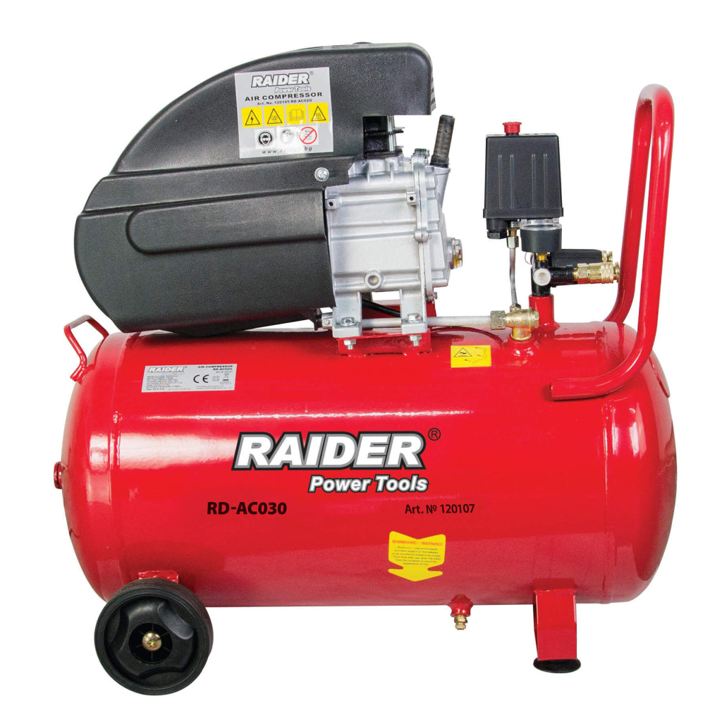 Компресор 50L 1.5kW RAIDER RD-AC02 - снимка 3
