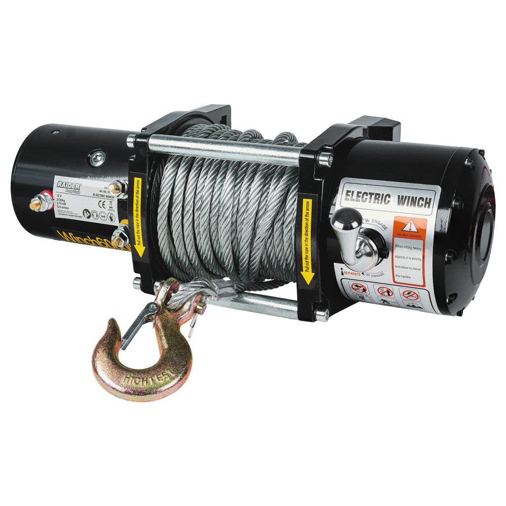 Автолебедка 12V 2722kg 6000lbs 2.76 kW Ø7.2mm 24m RAIDER RD-EW11 - снимка 3