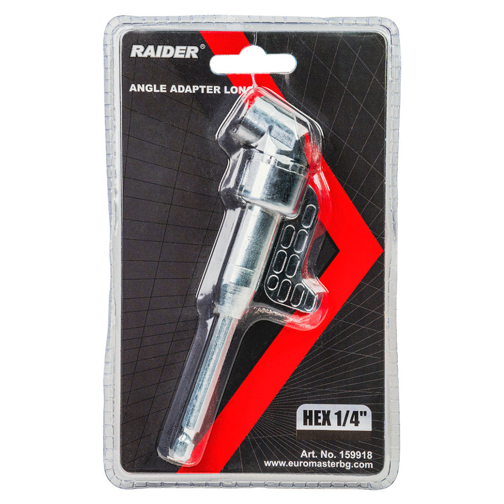 Приставка за винтоверт ъглова HEX 1/4" удължена - снимка 3