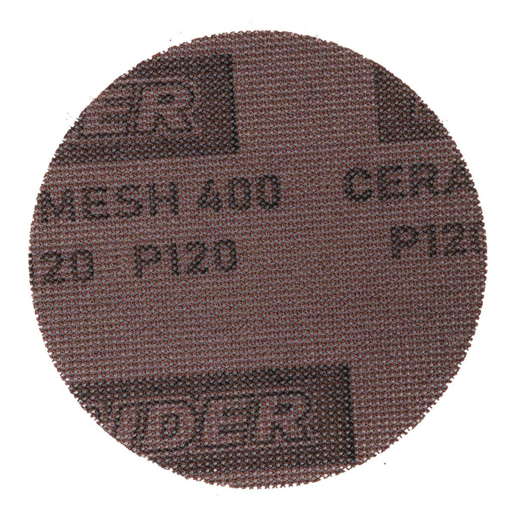 Шкурка мрежеста VELCRO Ceramic Ø125mm P120 10бр. - снимка 3