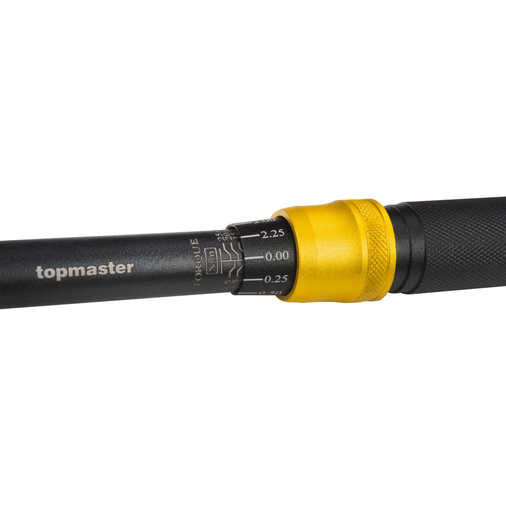 К-кт динамометричен ключ с вложки и удължител 1/4 5-25Nm Topmaster Professional - снимка 3