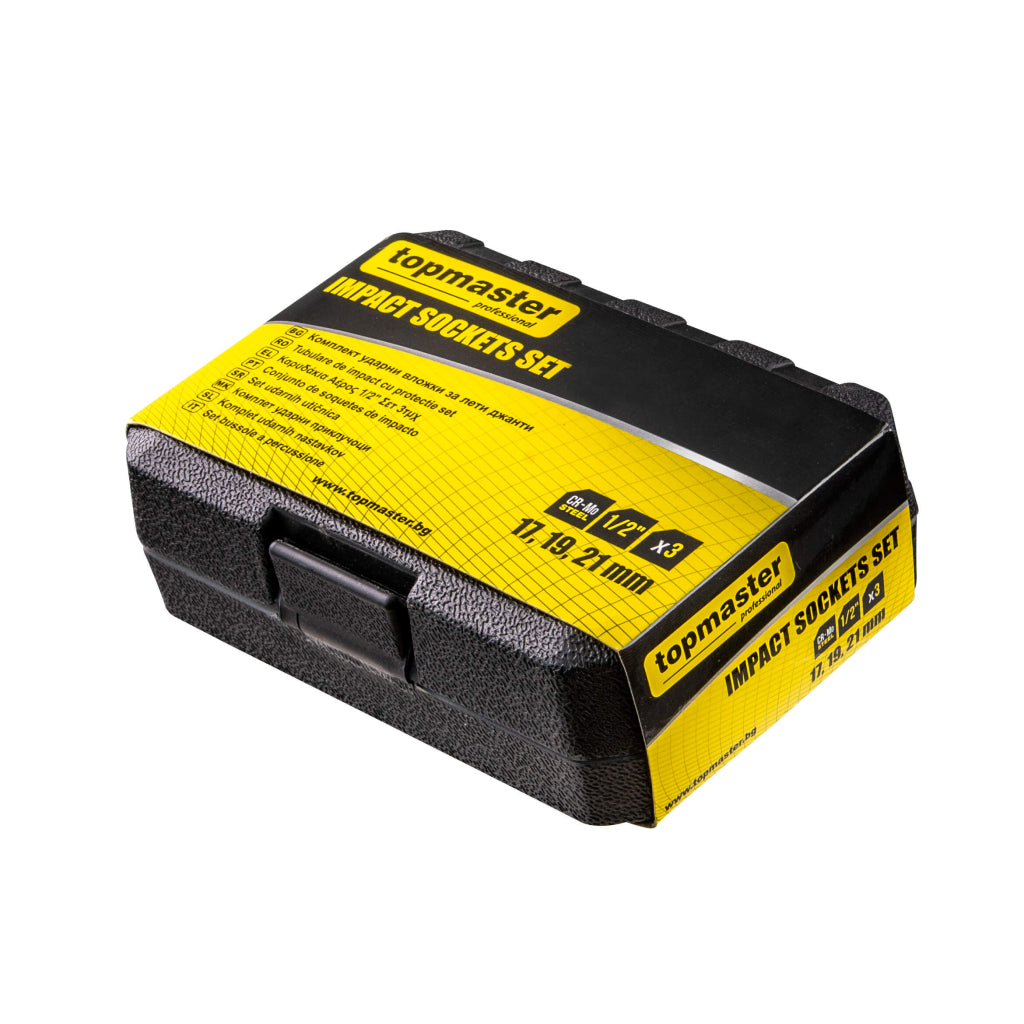 Комплект ударни вложки за лети джанти 17, 19, 21мм 1/2" Topmaster Professional - снимка 3