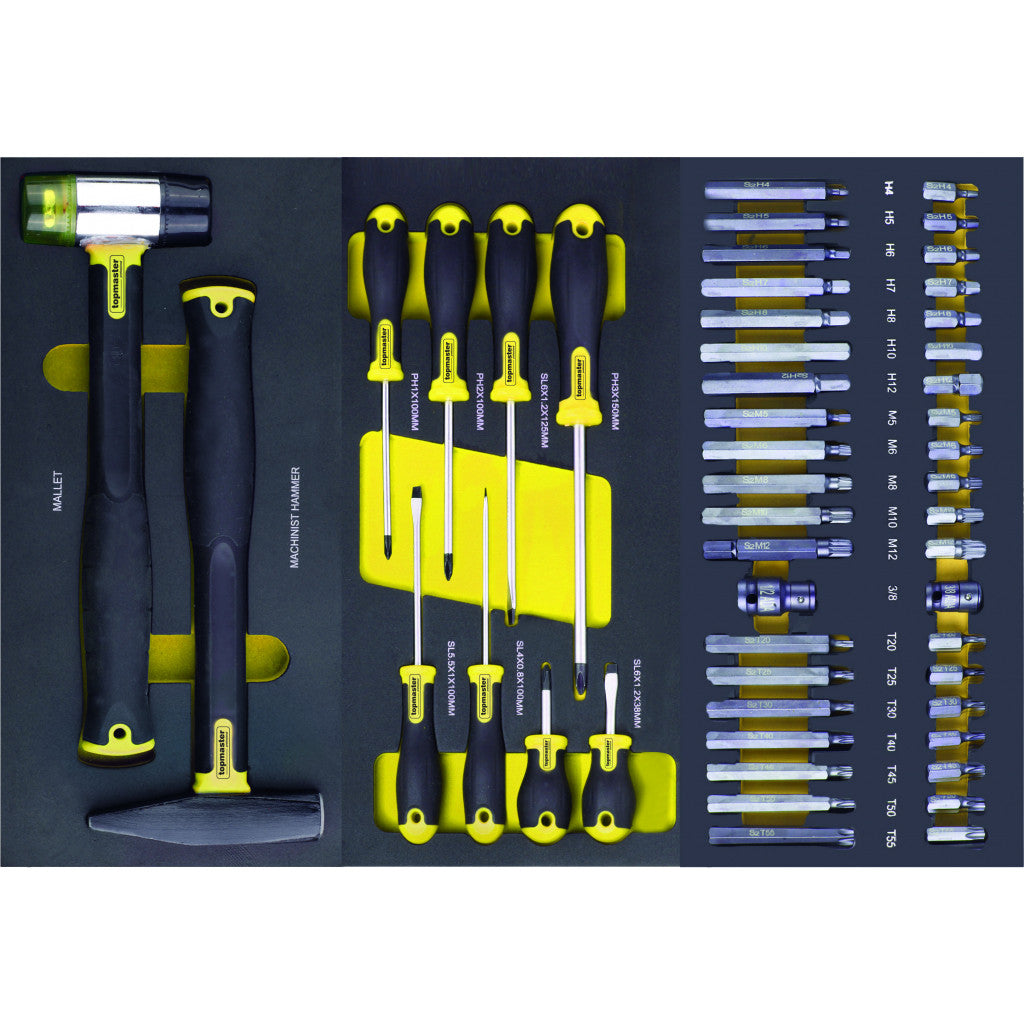 Количка за инструменти 7 чекмеджета 161 части Topmaster Professional - снимка 3