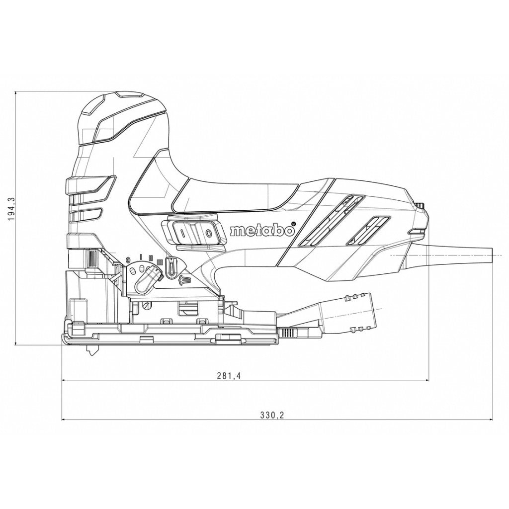 Прободен трион 750W 140mm METABO STE 140 Plus - снимка 3