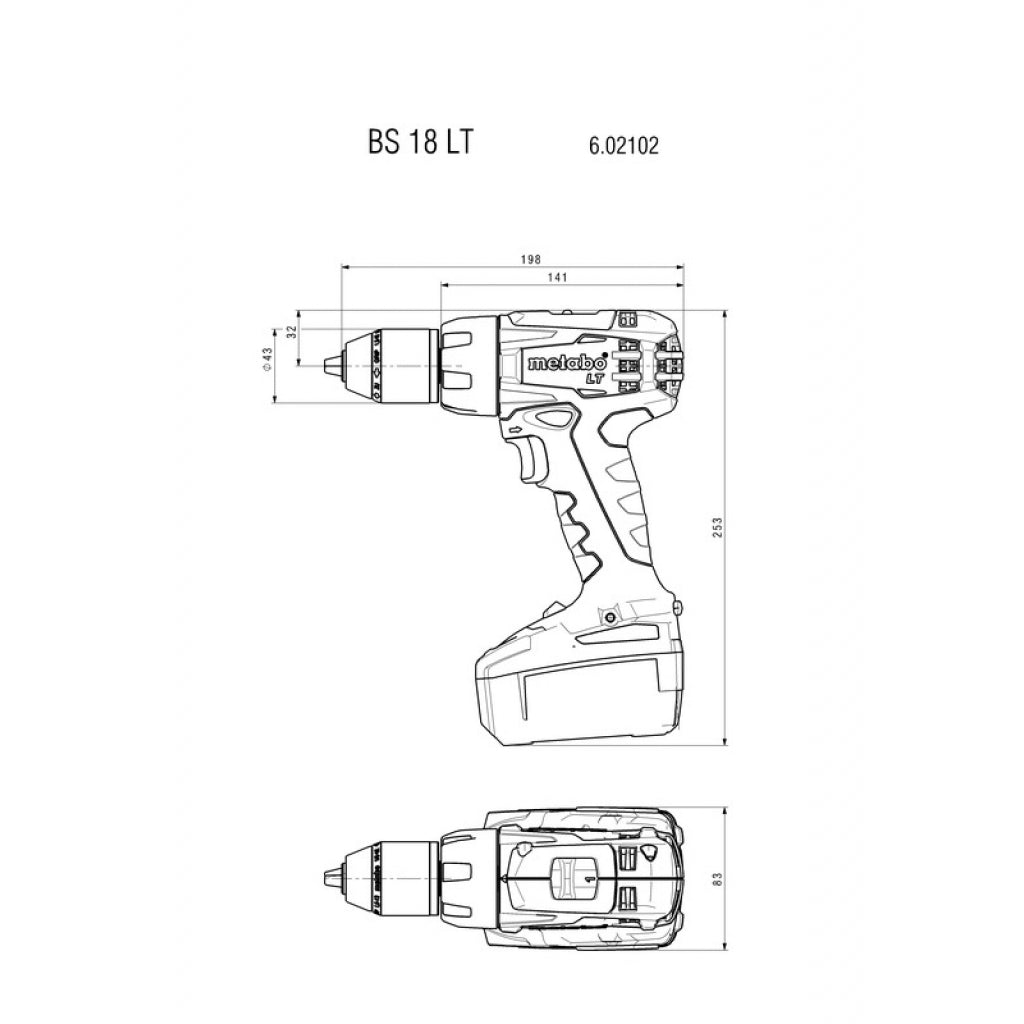 Винтоверт акум. 18V 60Nm METABO BS 18 LT 2x2.0AH - снимка 2