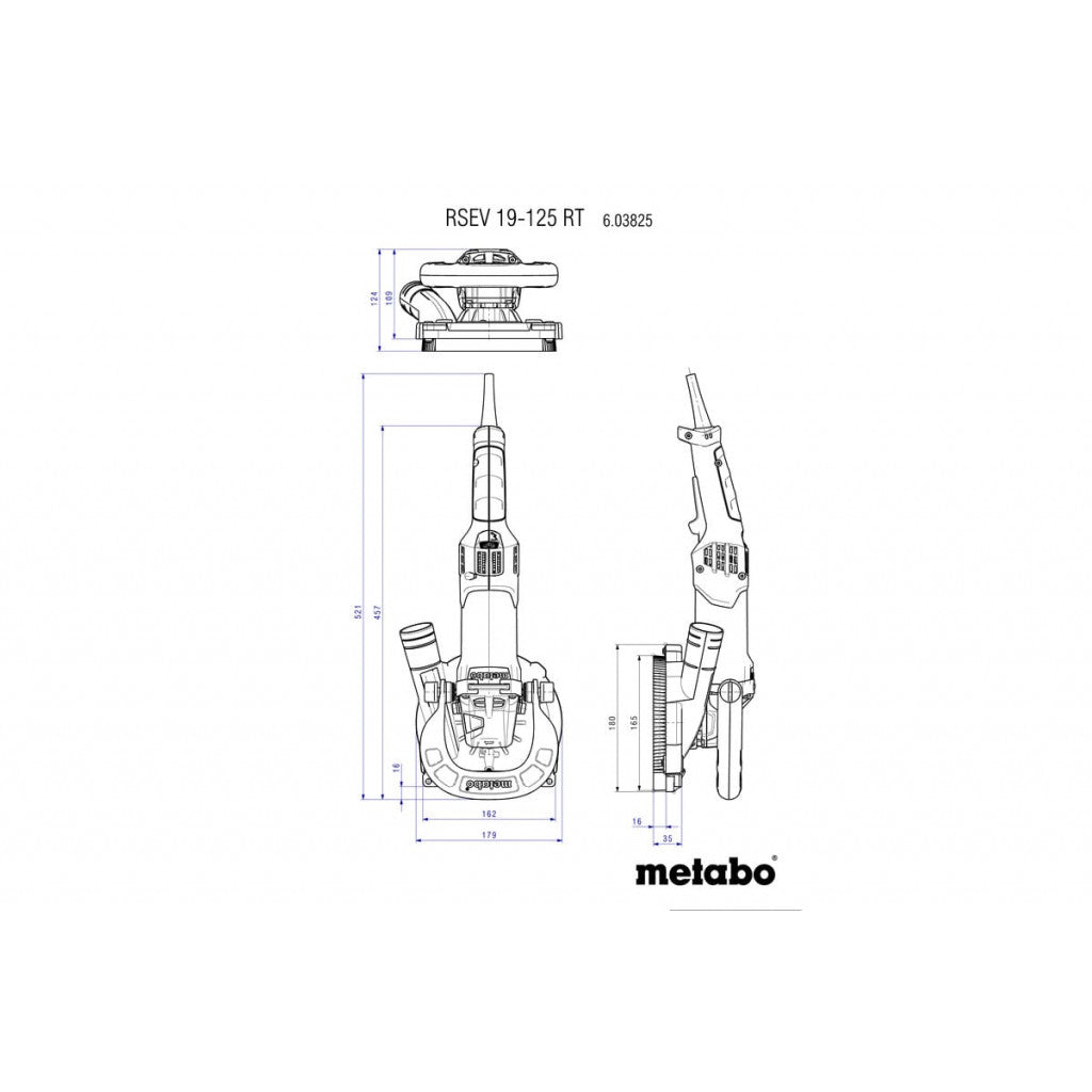 Шлайф за бетон 125mm 1900W METABO RSEV 19-125 RT - снимка 3