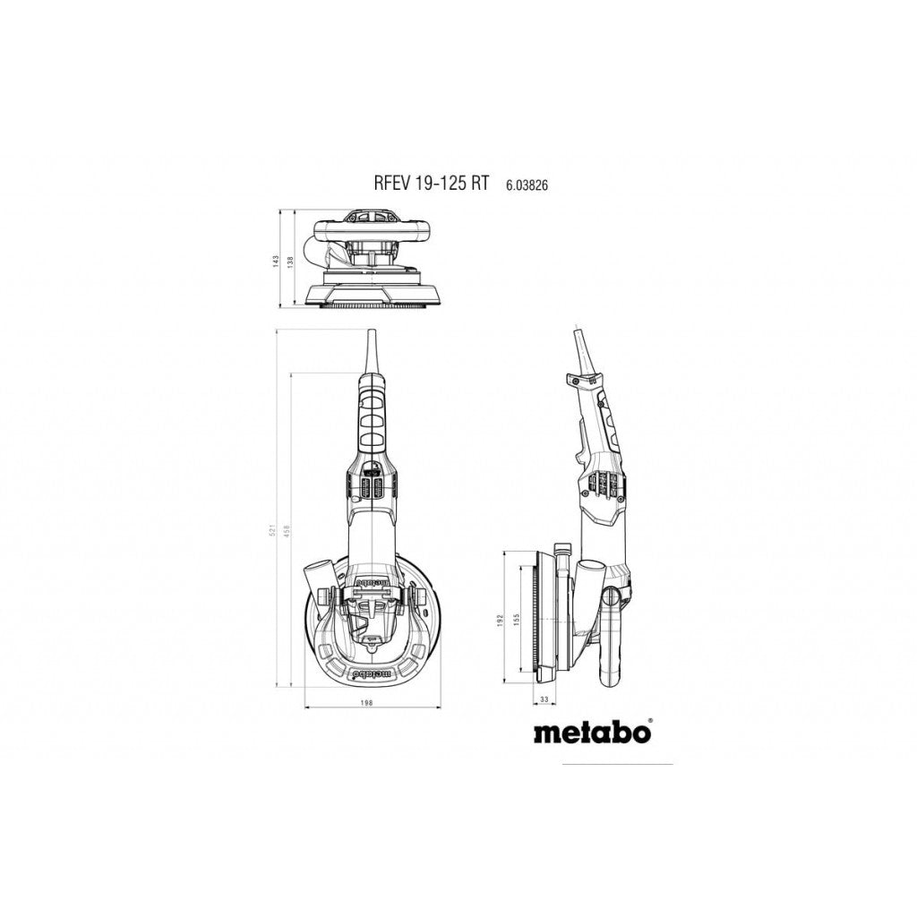 Фреза за бетон 125mm 1900W METABO RFEV 19-125 RT - снимка 3