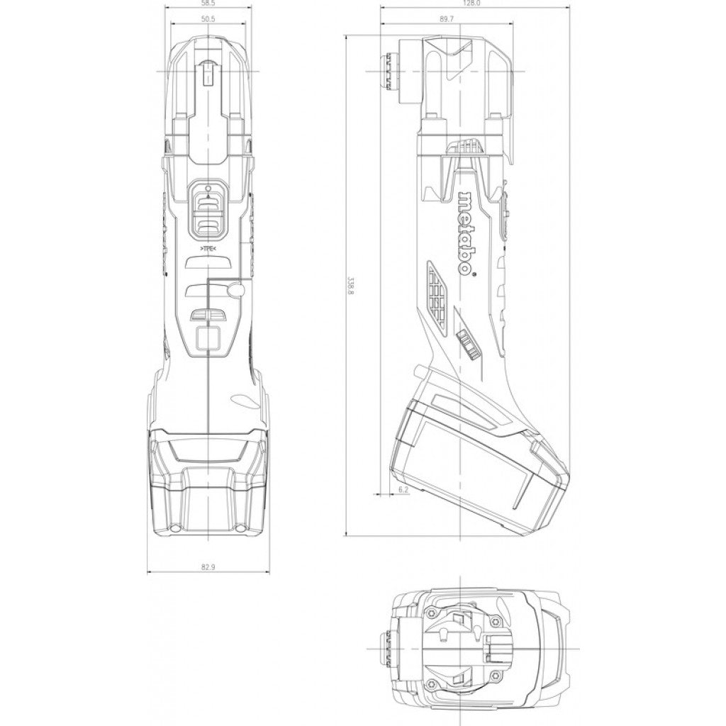 Мултишлайф акум. 18V METABO MT 18 LTX 2x5.2 Ah LiIon - снимка 3