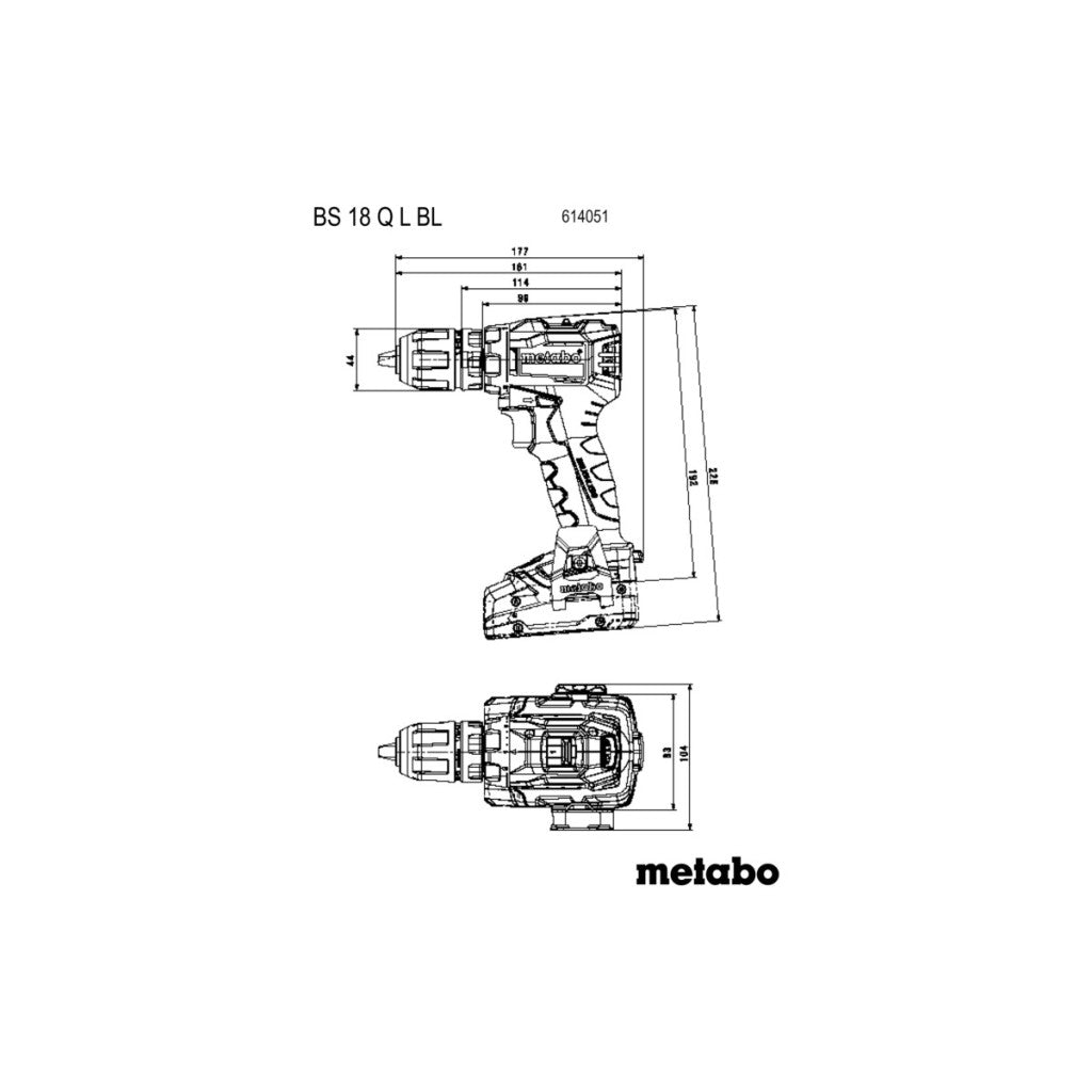Винтоверт акум. 18V 60Nm METABO BS 18 L 2X2.0Ah - снимка 3