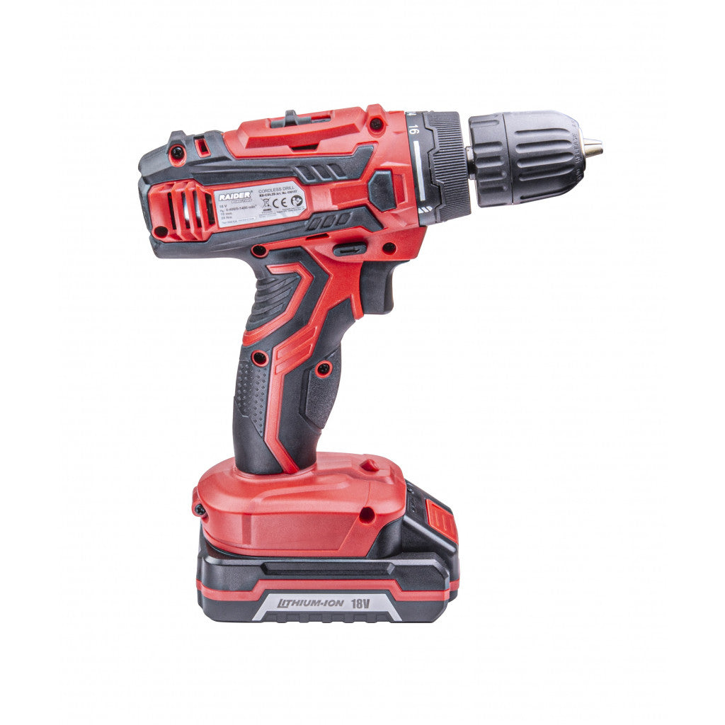 Бормашина акум. Li-ion 18V 2x1.5Ah 2-ск. 1h 28Nm RAIDER RD-CDL29 - снимка 4