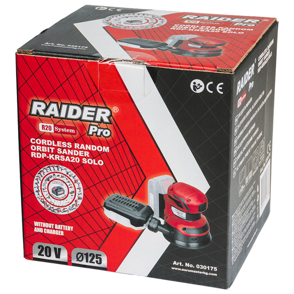 R20 Ексцентършлайф Ø125mm рег. обор. Solo RAIDER PRO RDP-KRSA20 - снимка 4
