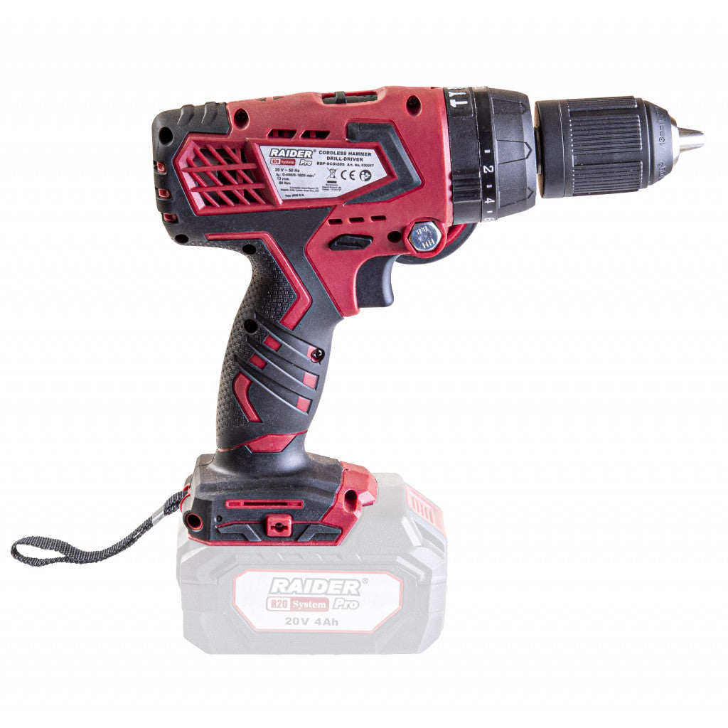 R20 Бормашина акум. 2-ск. 13mm 50Nm 20V Solo RAIDER PRO RDP-SCDI20S - снимка 4