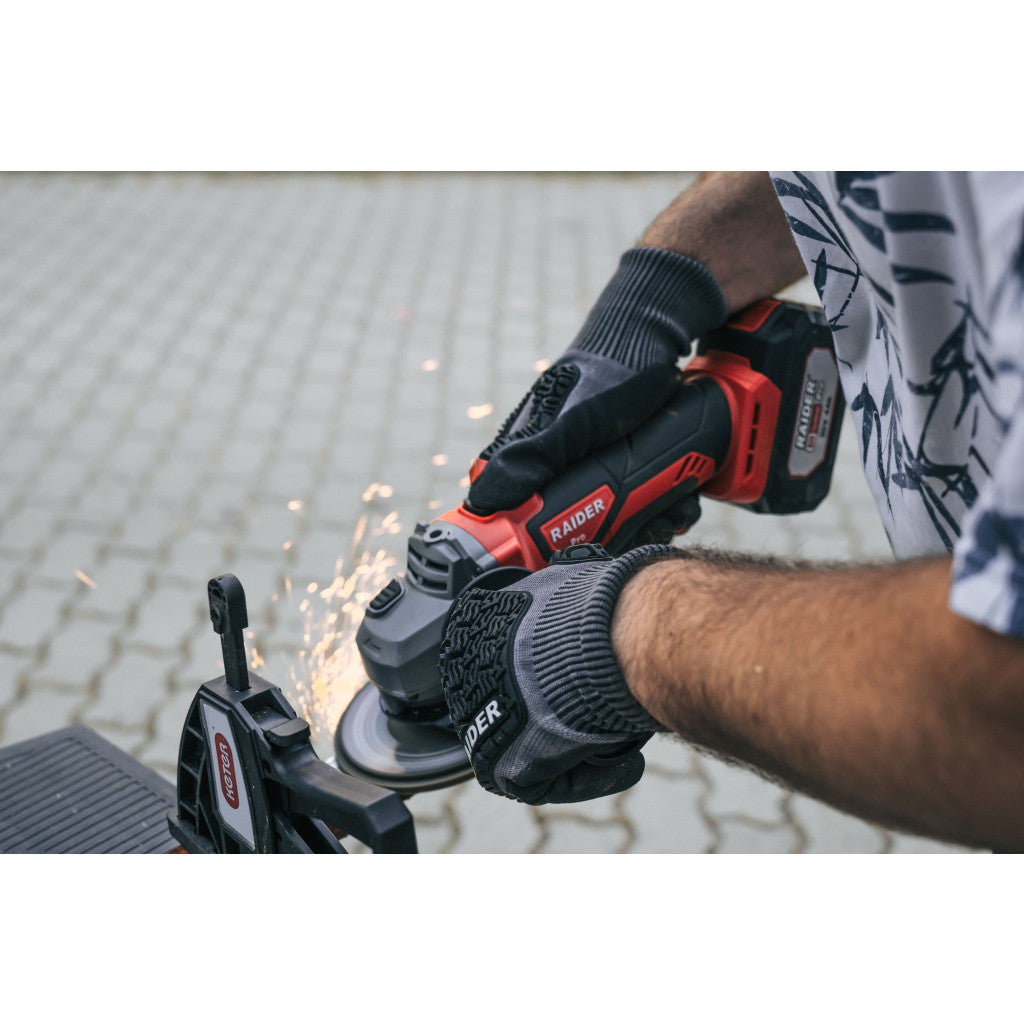 R20 Ъглошлайф Ø125mm 2Ah RAIDER PRO RDP-SPAG20 Set - снимка 4