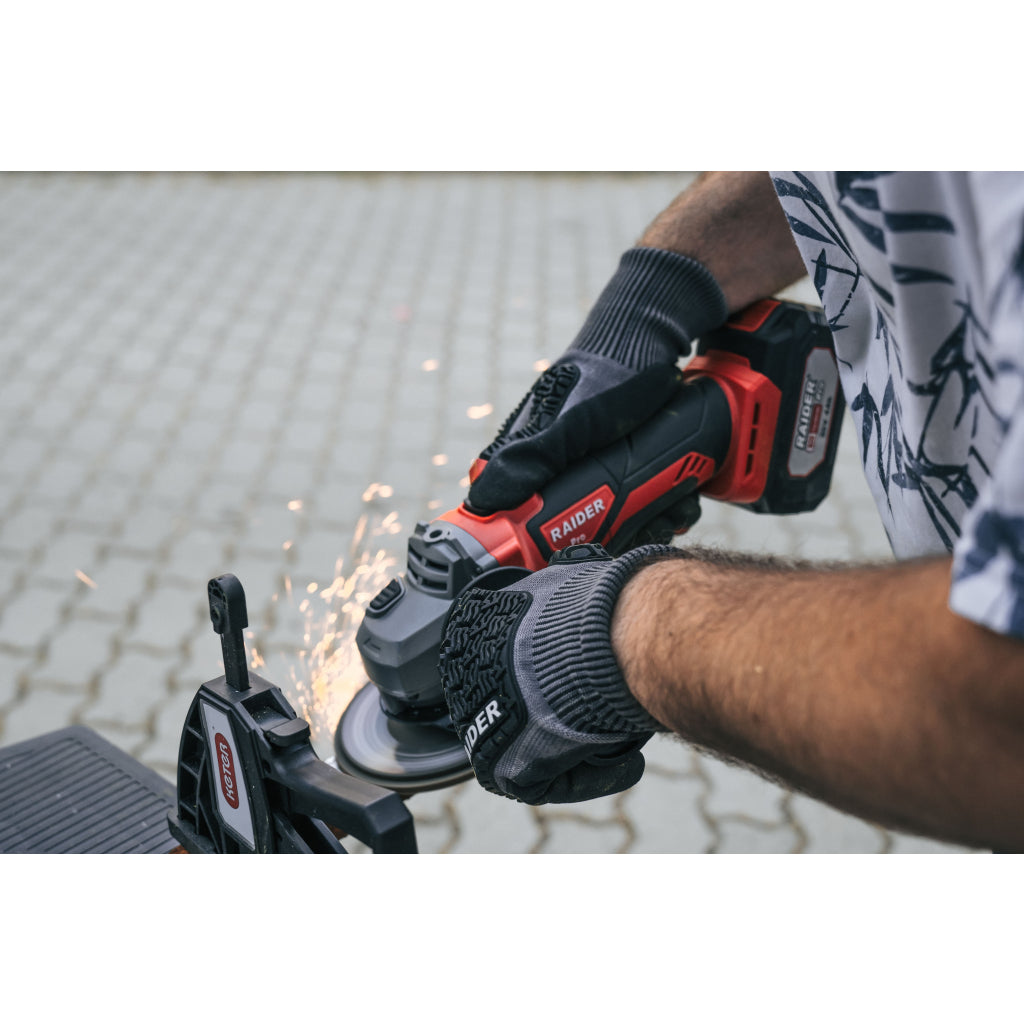 R20 Ъглошлайф Ø125mm 2Ah RAIDER PRO RDP-SPAG20 Set - снимка 4