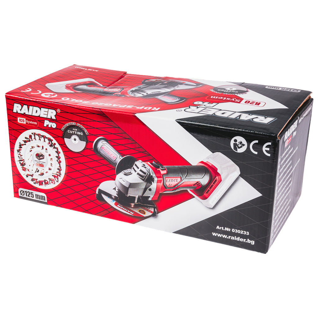 R20 Ъглошлайф Ø125mm Solo RAIDER PRO RDP-SPAG20 - снимка 4