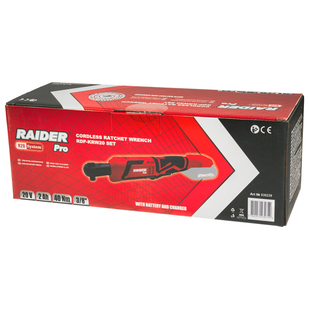R20 Тресчотка 3/8" 40Nm LED Solo RAIDER PRO RDP-KRW20 - снимка 4