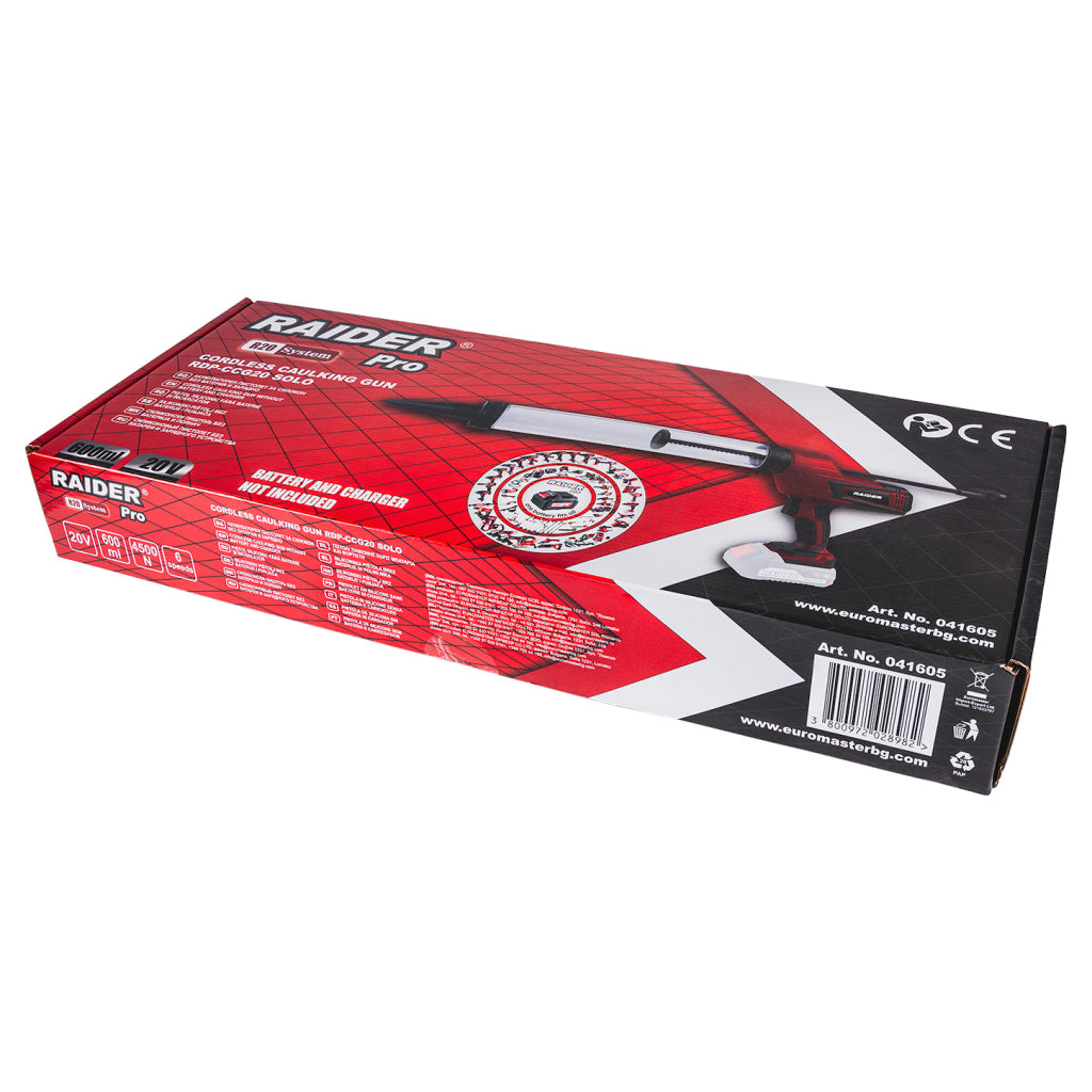 R20 Пистолет за силикон 600ml 4500N рег. об. Solo RAIDER PRO RDP-CCG20 - снимка 4