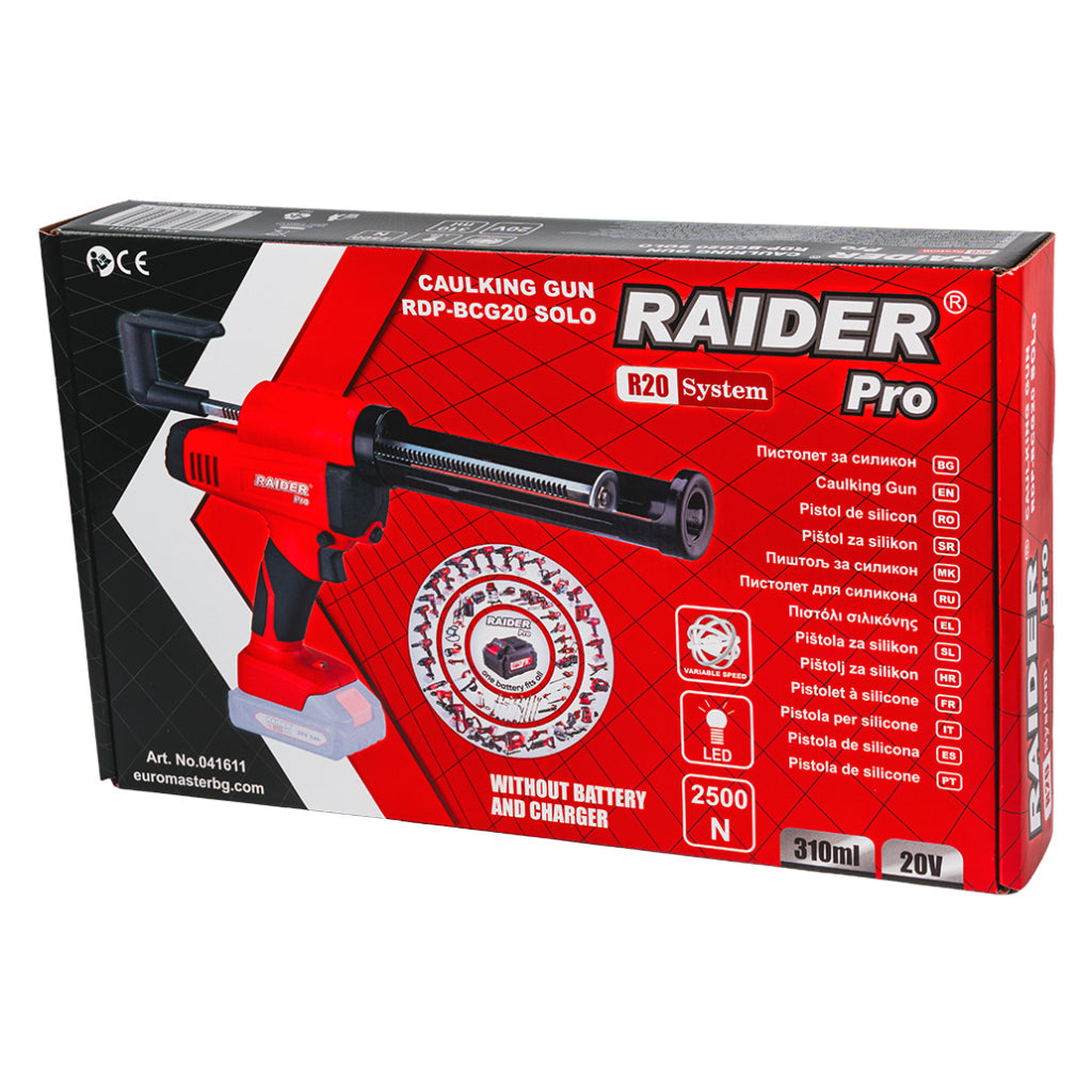 R20 Пистолет за силикон 310ml LED рег. обор. Solo RDP-BCG20 - снимка 4