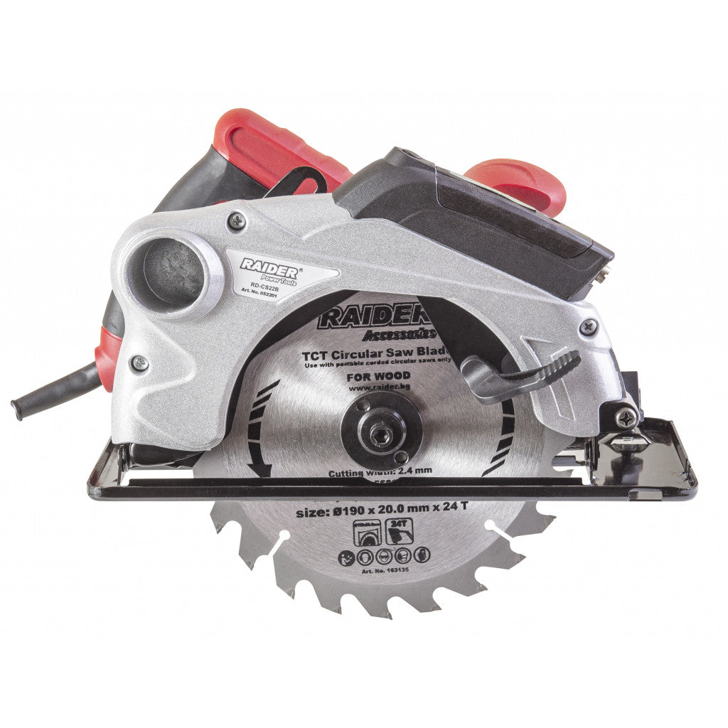 Циркуляр ръчен ø190mm 1500W лазер RAIDER RD-CS22B - снимка 4