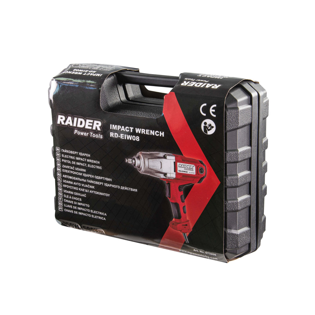 Гайковерт ударен 1/2" 950W 500Nm LED в куфар RAIDER RD-EIW08 - снимка 4