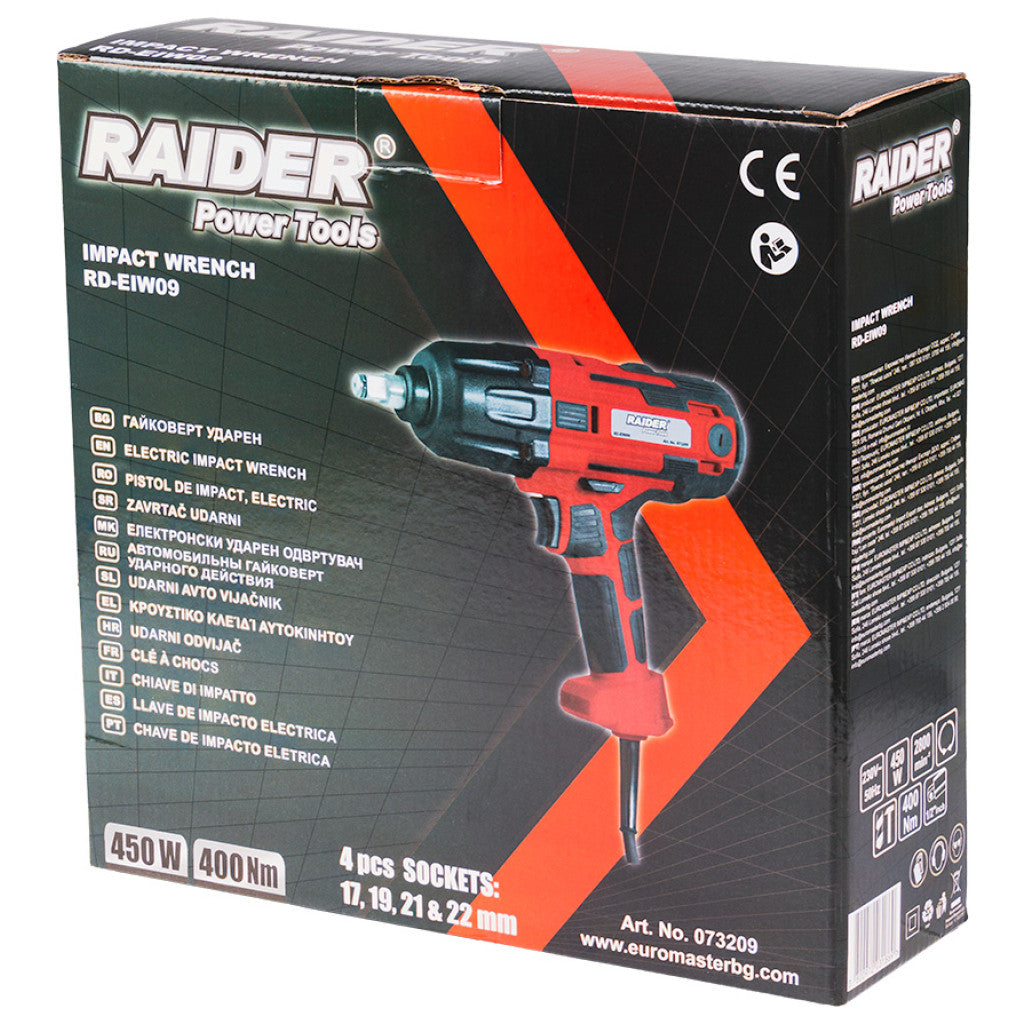 Гайковерт ударен 1/2" 450W 400Nm RAIDER RD-EIW09 - снимка 4