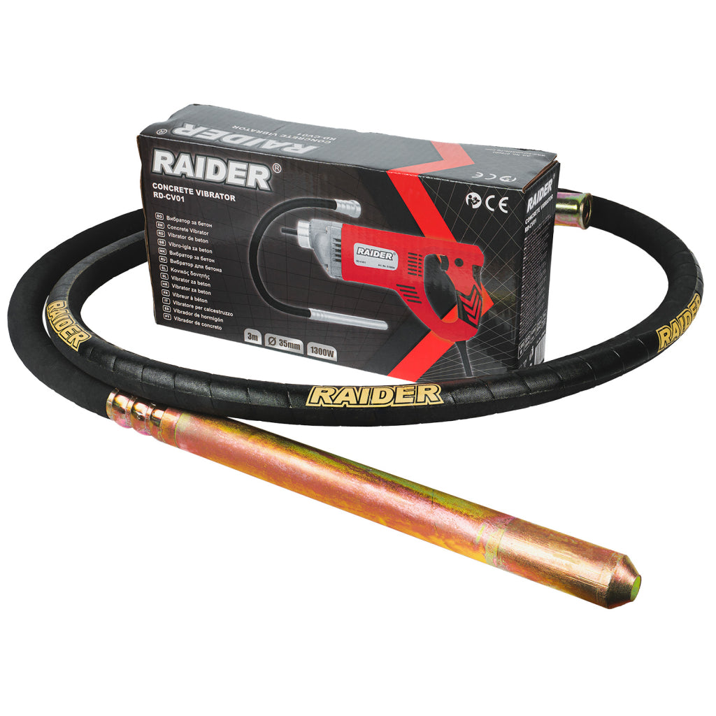 Вибратор за бетон 1300W 3m Ø35mm RAIDER RD-CV01 - снимка 4