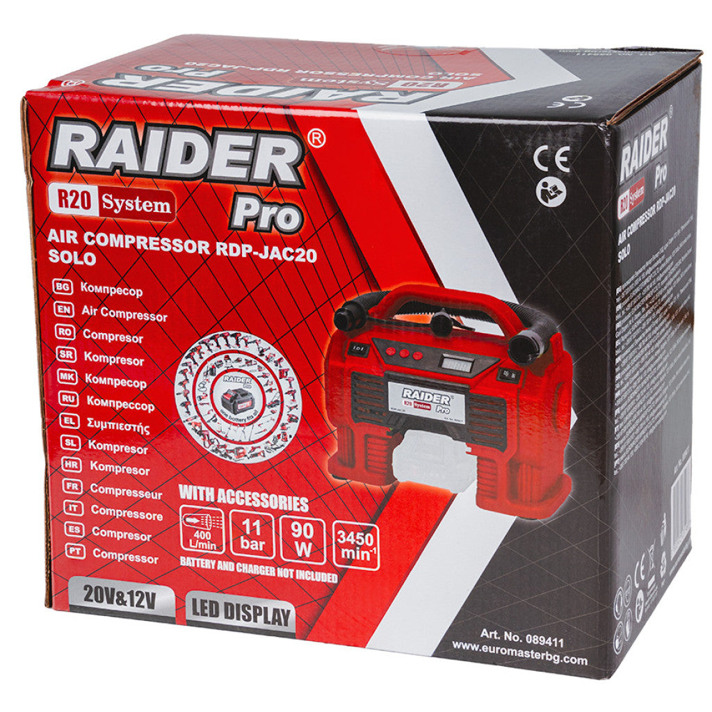 R20 Компресор & 12V 11bar LED дисплей аксесо. Solo RAIDER PRO RDP-JAC20 - снимка 4