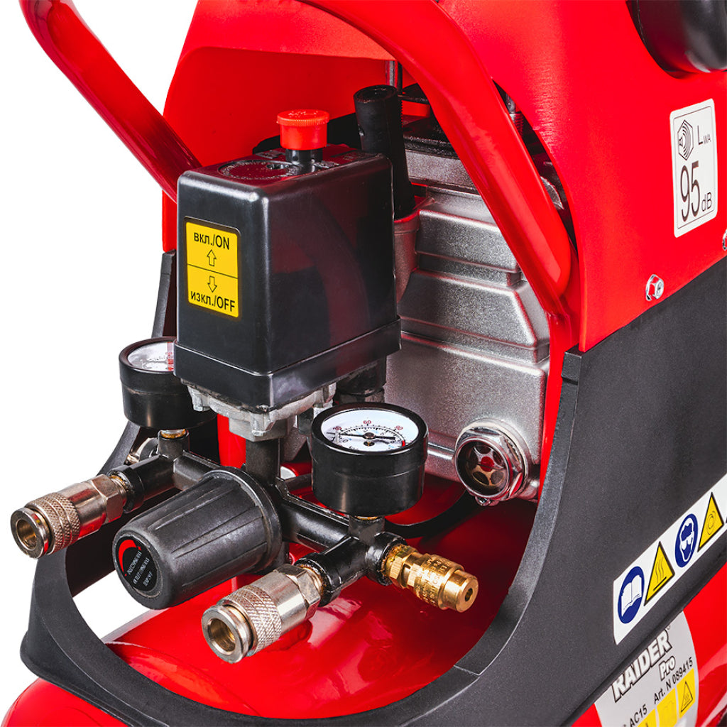 Компресор  24L 1.5kW RAIDER PRO RDP-AC15 - снимка 4