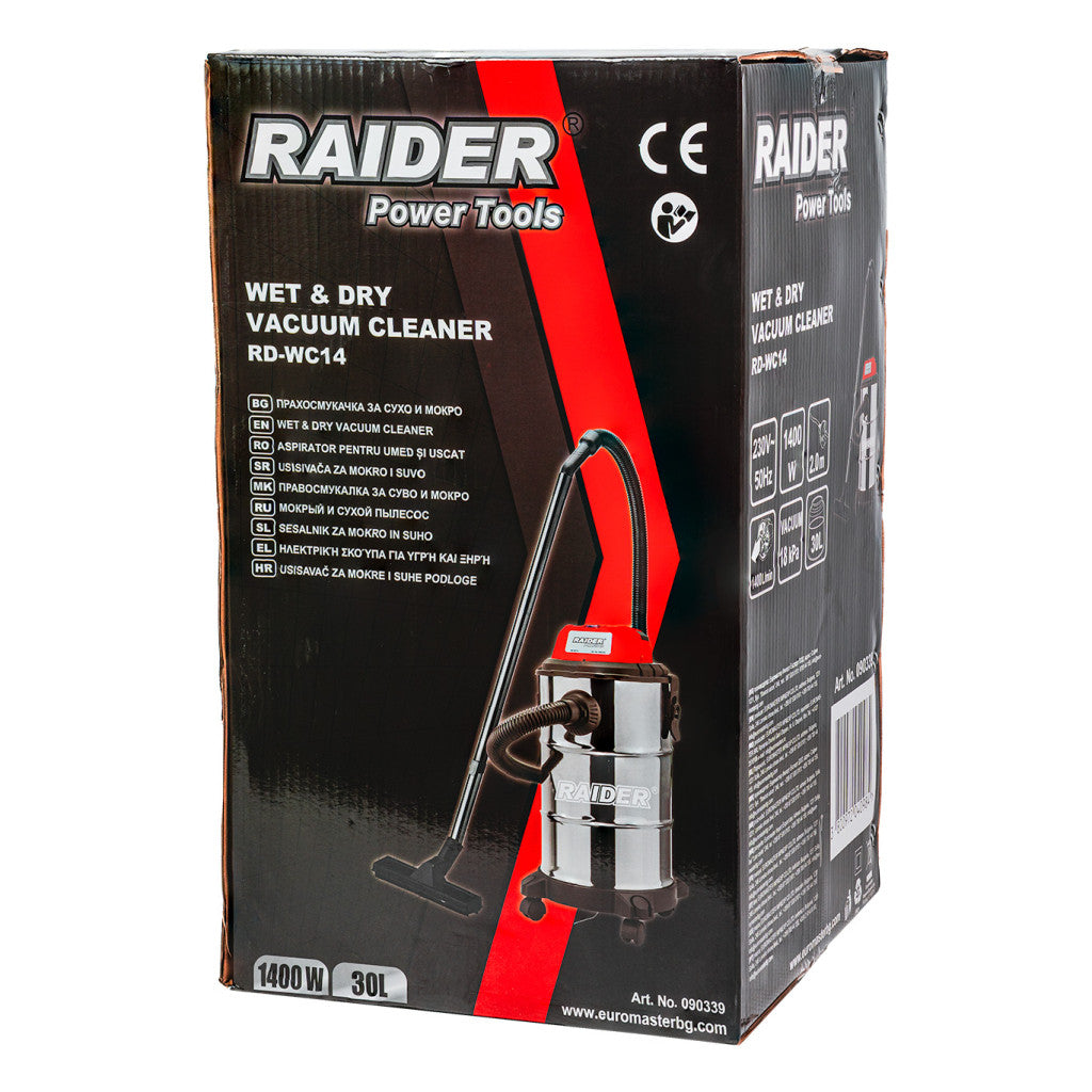 Прахосмукачка за сухо и мокро 1400W 30L Inox RD-WC14 - снимка 4