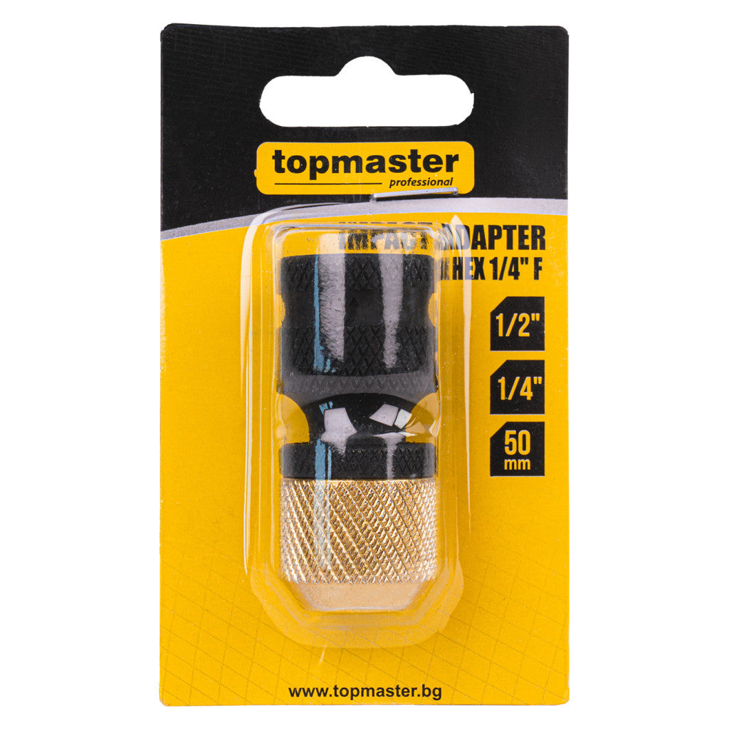 Адаптер ударен за битове 1/2"F на HEX 1/4"F TMP - снимка 4