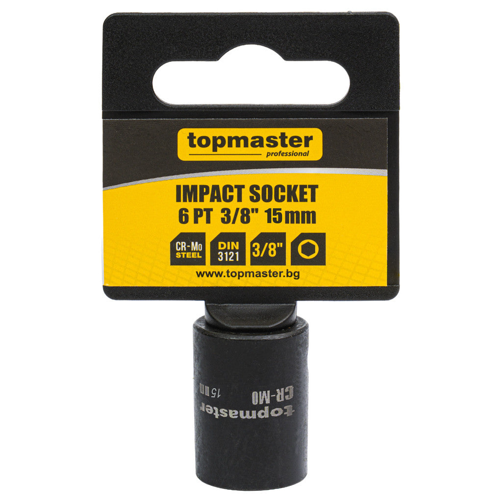 Вложка ударна 6 стенна 3/8"х15mm TMP - снимка 4