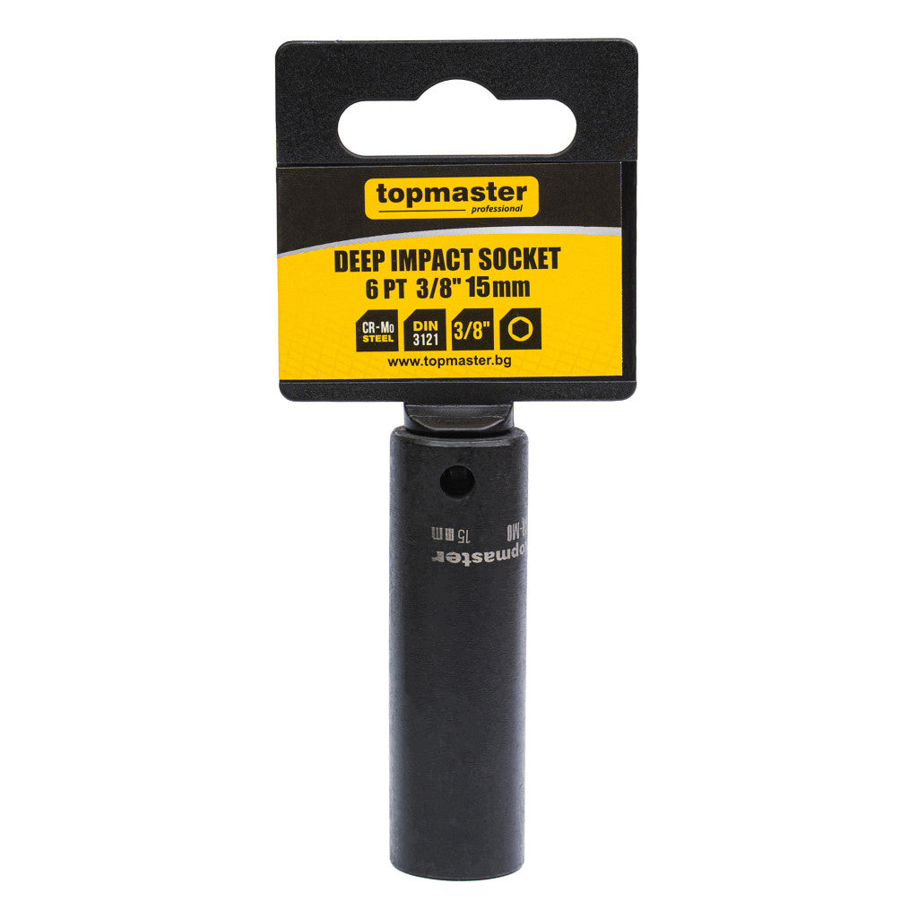 Вложка ударна удължена 6 стенна 3/8" х 15mm TMP - снимка 4