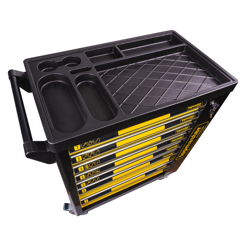Количка за инструменти комплект 7 чекмеджета -219 части Topmaster Professional - снимка 4