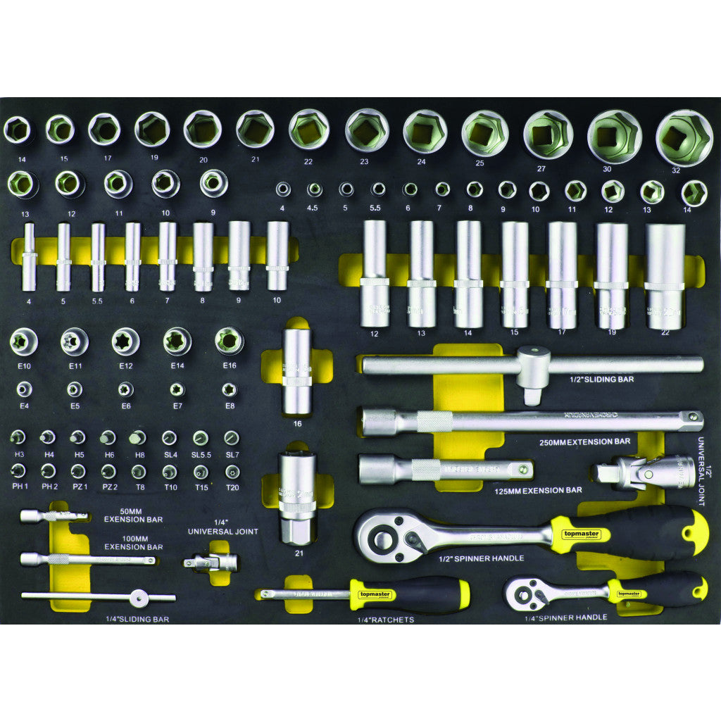 Количка за инструменти 7 чекмеджета 161 части Topmaster Professional - снимка 4