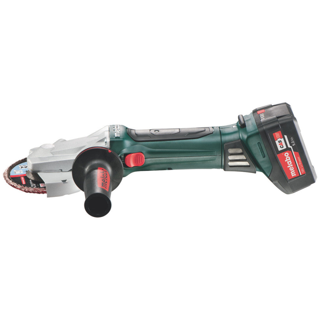 Ъглошлайф акум. с плоска глава METABO WF 18 LTX 125 Solo кут - снимка 4