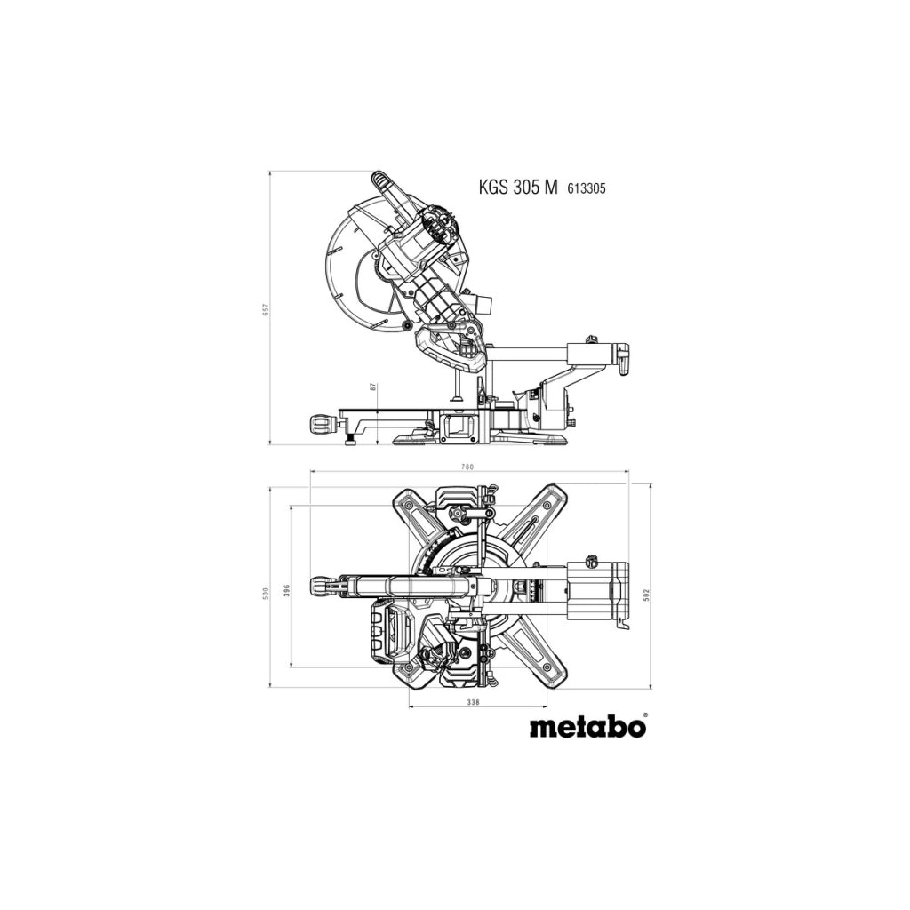 Герунг циркуляр с изтегляне ø305mm METABO KGS 305 M PCL - снимка 4