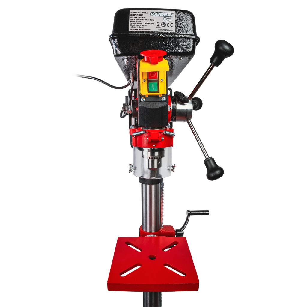 Бормашина настолна 450W 16mm H=1.61m RAIDER PRO RDP-BD03 - снимка 5