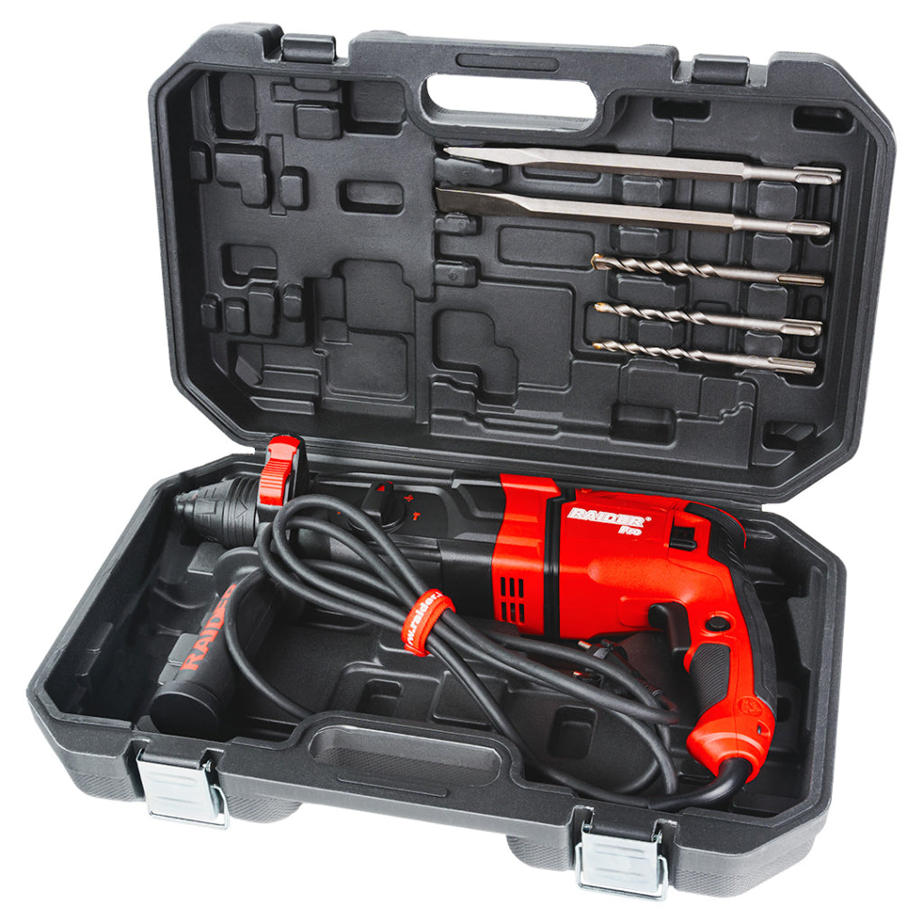 Перфоратор 900W 2.8kg 28mm 3,2J 4функции ABC куфар RAIDER PRO RDP-HD60 - снимка 5