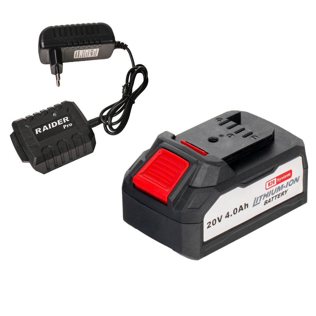 R20 Ъглошлайф Ø125mm 4Ah RAIDER PRO RDP-SPAG20 Set - снимка 5