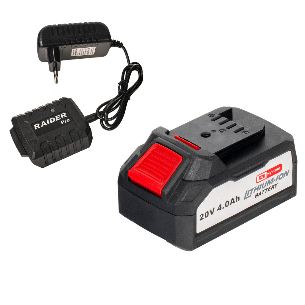 R20 Ъглошлайф Ø125mm 4Ah RAIDER PRO RDP-SPAG20 Set - снимка 5
