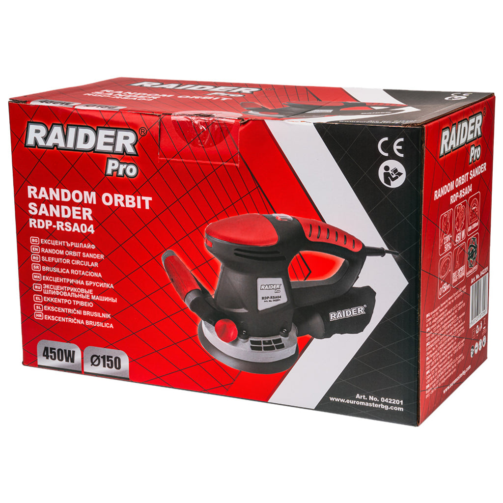 Ексцентършлайф 380W ø150mm рег. обор. RAIDER PRO RDP-RSA04 - снимка 5