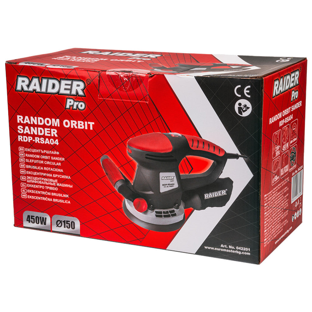 Ексцентършлайф 450W ø150mm рег. обор. RAIDER PRO RDP-RSA04 - снимка 5