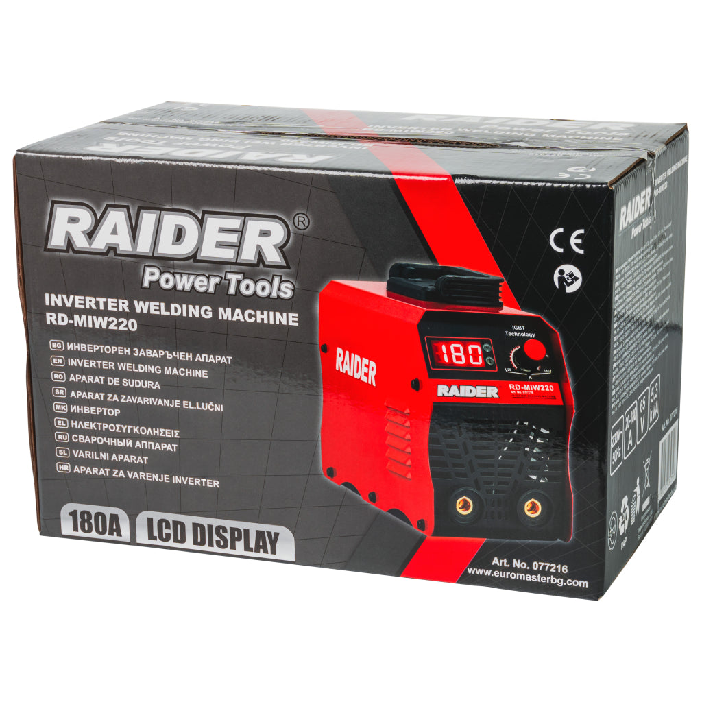 Инверторен електрожен 180A Display RAIDER RD-MIW220 - снимка 5