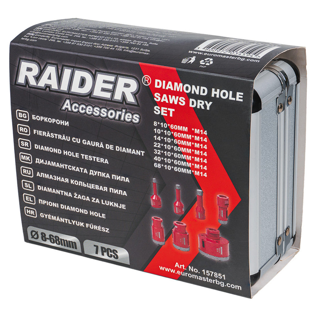 Боркорони Diamond Dry M14 Ø8-68mm AL Case Set - снимка 5
