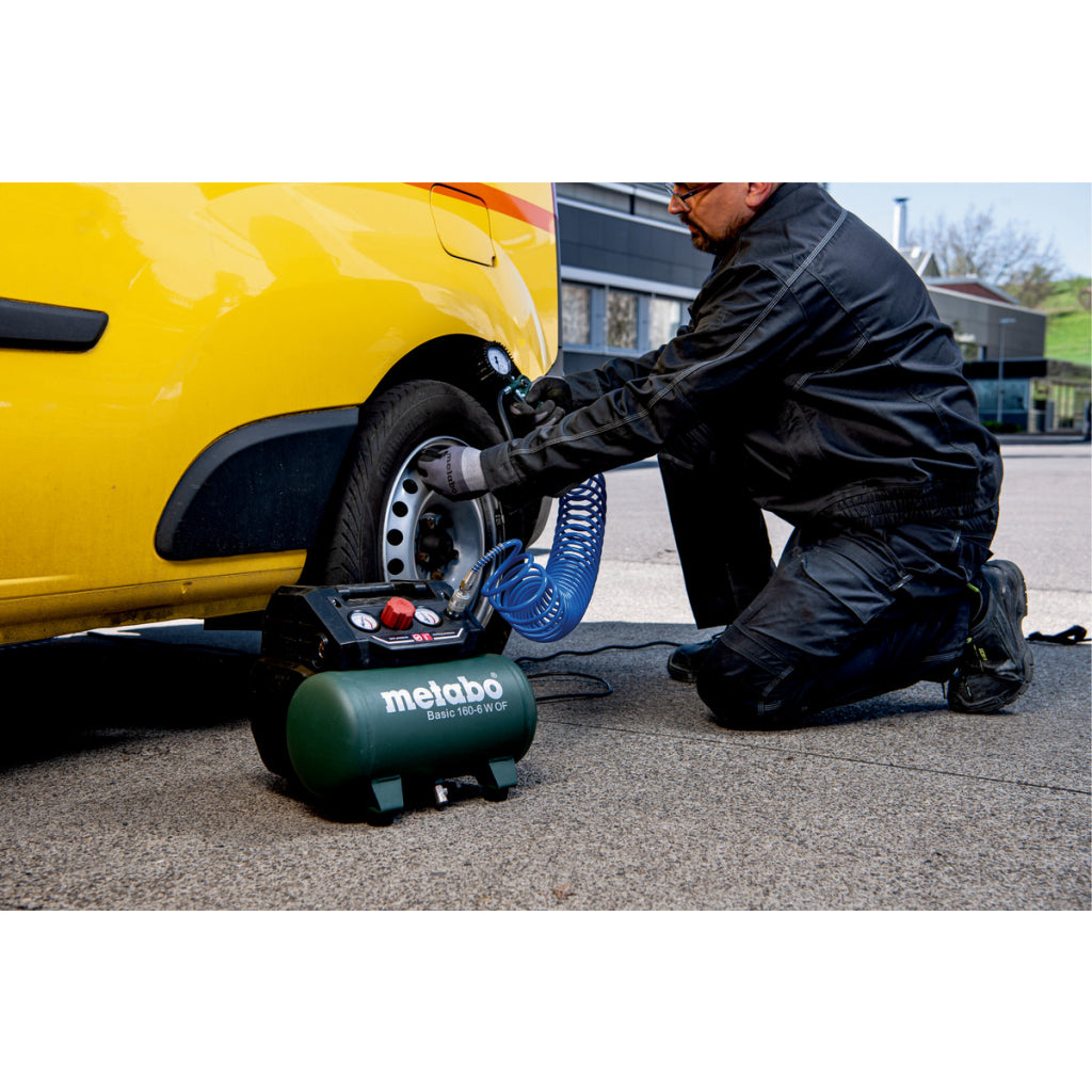 Компресор безмаслен 6 л 0.9kW METABO BASIC 160-6 W OF - снимка 5