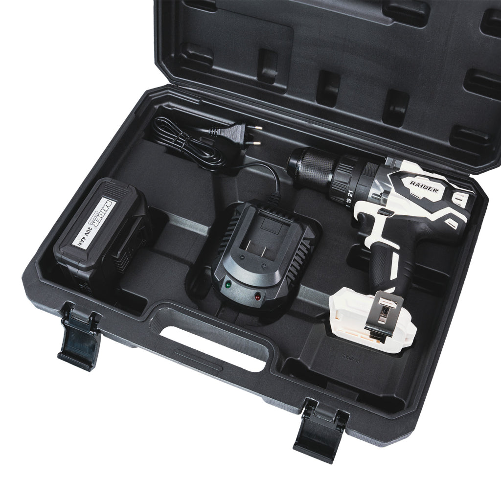 Бормашина ударна безч. 20V 2-ск. 4Ah 155Nm куфар RDI-CDB03W - снимка 6